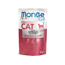 Вологий корм для котів Monge Cat Grill Adult кролик, 85 г