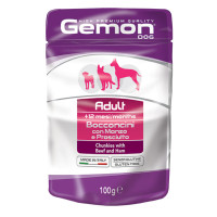 Влажный корм для собак Gemon Dog Wet Adult кусочки с говядиной и ветчиной, 100 г