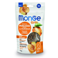 Ласощі для котів Monge Gift Cat Skin Support тріска з абрикосами, 50 г
