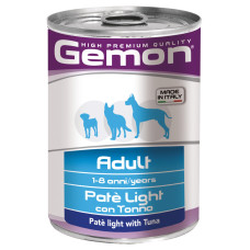 Вологий корм для собак Gemon Dog Wet Adult Light з тунцем, 400 г
