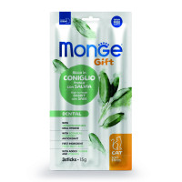 Ласощі для котів Monge Gift Cat Dental кролик з шавлією, 15 г