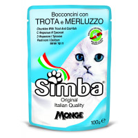 Влажный корм для кошек Simba Cat Wet форель и треска, 100 г