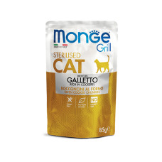Вологий корм для котів Monge Cat Grill Sterilised курка, 85 г
