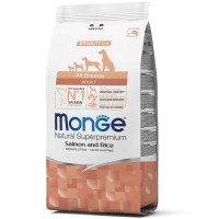 Сухой корм для собак Monge Dog All breeds Adult лосось с рисом, 2.5 кг