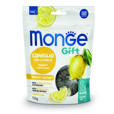 Ласощі для собак Monge Gift Dog Immunity Support кролик з лимоном, 150 г