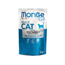 Вологий корм для котів Monge Cat Grill Senior макрель (скумбрія), 85 г