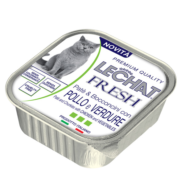 Вологий корм для котів Monge LCE Cat Fresh курка з овочами, 100 г