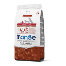 Сухий корм для цуценят Monge Dog Mini Puppy & Junior ягня з рисом, 7.5 кг