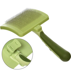 Safari Self-Cleaning Brush САФАРІ ПУХОДЕРКА СЛІКЕР з самоочищенням для собак та котів , великий см., 11,5Х8,5 см см.