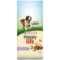 Happy Life Senior Light with Chicken ХЕППІ ЛАЙФ СЕНЬЙОР ЛАЙТ низькокалорійний сухий преміум корм для літніх собак та вихованців із проблемами зайвої ваги , 15 кг.