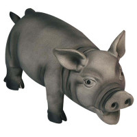 Flamingo Black Pig ФЛАМИНГО ПОРОСЬ ХРЮКАЮЩЕЕ ЧЕРНОЕ латексная игрушка для собак, 22х10х10 см см., черный см.