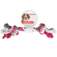 Flamingo Cotton Bone 2 Knots ФЛАМІНГО МОТУЗЯНА КІСТКА 2 вузли іграшка для собак , 43х4,5 см см., XXL см.