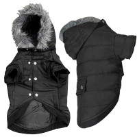 Flamingo Polar Black ФЛАМІНГО КУРТКА З КАПЮШОНОМ одяг для собак , 34 см см.