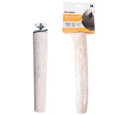 Flamingo Perch Calcium ФЛАМІНГО ЖЕРДОЧКА З КАЛЬЦІЄМ для гігієни дзьоба та кігтів птахів , 21,5 (Д) х 2,9-3,5 (Діам.) см, заг. довжина 24 см см., M см., Бежевий см.
