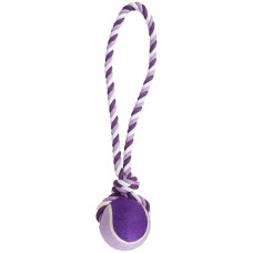 Flamingo Cotton Rope With Tennis Ball ФЛАМІНГО М’ЯЧ НА КАНАТІ іграшка для собак , L см., 9,5х9,5х50 см см.