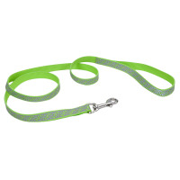 Coastal Lazer Brite Reflective Leash КОСТАЛ ЛАЗЕР БРАЙТ светоотражающий поводок для собак, 1.6смХ1.2м, Лайм см., 1,6см х 1,2м см.