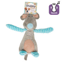 Flamingo Shabby Chic Mouse ФЛАМІНГО ШЕБІ ШИК МИША м’яка іграшка з пищалкою для собак , 25х12 см см.