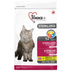 1st Choice Sterilized Chicken ФЕСТ ЧОЙС СТЕРІЛАЙЗИД КУРКА сухий суперпреміум корм для стерилізованих котів , 10 кг., Пакунок см.
