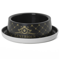 Moderna Trendy Dinner Luxurious МОДЕРНАЯ ЛАКШЕРИЗ миска для собак, 735мл, Черный см., d-20 см см., 0.735 л.