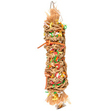 Flamingo Papyr Parakeet Toy Tube ФЛАМІНГО ТУБУС іграшка з дзвіночком для папуг , 7х6,5х34 см см.