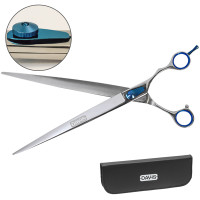 Davis Extreme Edge BLUE Straight ДЭВИС ЭКСТРИМ ЭДЖ прямые ножницы для стрижки собак, 10", 25,4 см см.