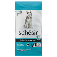 Schesir Dog Medium Adult Fish ШЕЗИР ВЗРОСЛЫЙ СРЕДНИХ РЫБА сухой монопротеиновый корм для собак средних пород, 12 кг., упаковка см.
