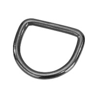 Sprenger D-Ring СПРЕНГЕР D-КІЛЬЦЕ для нашийника собак, воронована нержавіюча сталь , 25х4 мм см., Воронована сталь см.