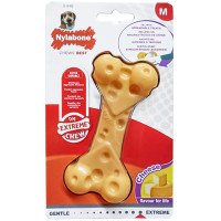 Nylabone Extreme Chew Cheese Bone НІЛАБОН СИРНА КІСТКА жувальна іграшка для собак, смак сиру , M, для собак до 16 кг см., Сир см., 12,5x6x3 см см.