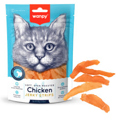 Wanpy Soft Chicken Jerky Strips ВАНПІ ФІЛЕ КУРКИ В’ЯЛЕНЕ СМУЖКИ ласощі для котів , 0.08 кг.