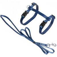 Flamingo Cat Harness and Leash Ziggi ФЛАМИНГО ЗИГИ шлейка и поводок для кошек, серо-голубой см.