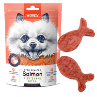 Wanpy Salmon Fish Shape Bites ВАНПІ ШМАТОЧКИ ЛОСОСЯ РИБКИ ласощі для собак , 0.1 кг.