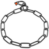 Sprenger Collar Long Link СПРЕНГЕР НАШИЙНИК для собак, довга ланка 4 мм, воронована нержавіюча сталь , 4 мм, 66 см см., Воронована сталь см.
