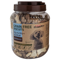DoggyMan Biscuits Milk Carob ДОГГІМЕН БІСКВІТ МОЛОКО КЕРОБ беззернове печиво, ласощі для собак , 0.58 кг.