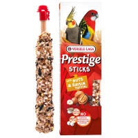 Versele-Laga Prestige Sticks Parrots Nuts & Raisin topping ВЕРСЕЛЕ-ЛАГА ПРЕСТИЖ ГОРІХИ ТА РОДЗИНКИ ласощі для середніх і великих папуг 2х70г , 0.14 кг., в пакунку 2 шт. х 70 г см.