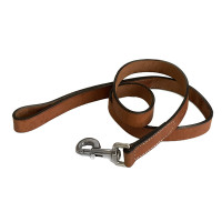 Coastal Circle-T Dog Leash КОСТАЛ СЕРКЛ-Т кожаный поводок для собак, 2смХ1.2м, Каштановый см.