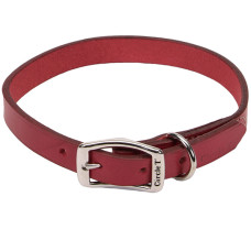 Coastal Circle-T Leather Town КОСТАЛ СЕРКЛ-Т шкіряний нашийник для собак , Червоний см., 2,5х55 см см.