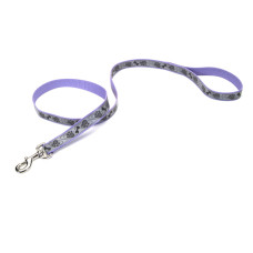 Coastal Lazer Brite Reflective Leash КОСТАЛ ЛАЗЕР БРАЙТ світловідбивний повідець для собак, 1.6смХ1.2м , Лапа кістка фіолетовий см., 1,6 см х 1,2 м см.
