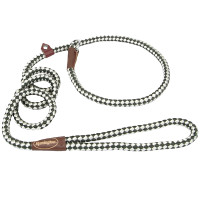 Coastal for Hunting Dogs Braided Rope КОСТАЛ РИВКОВИЙ НАШИЙНИК-ПОВІДЕЦЬ для собак, 1смХ1.8м , Біло-зелений см.