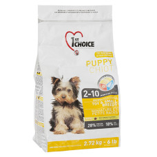 1st Choice Puppy Toy&Small Chicken ФЕСТ ЧОЙС ЦУЦЕНЯ МІНІ КУРКА сухий суперпреміум корм для цуценят міні та малих порід , 2.72 кг., Пакунок см.