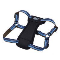 Coastal K9 Explorer Harness КОСТАЛ К9 ЕКСПЛОРЕР світловідбивна шлея з нагрудником для собак 20.4-45.3кг , Сапфіровий см., 2,5 х 66-96,5 см см., для собак 20,4-45,3 кг см.