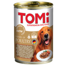 TOMi 3 Kinds of Poultry ТОМІ 3 ВИДИ ПТИЦІ консерви для собак, вологий корм , 0.4 кг.
