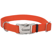 Coastal Metal Buckle КОСТАЛ МЕТАЛ нашийник для собак, 2.5х36-51cм , Апельсиновий см., 2,5 х 36-51 cм см.