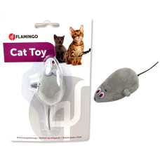 Flamingo Wind UP Darren Mouse ФЛАМІНГО МИША НА КОЛЕСАХ заводна іграшка для котів , 6 см см.