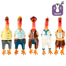 Flamingo Chicken Village People ФЛАМІНГО ЧІКЕН ВІЛЕДЖ латексна іграшка з пищалкою для собак , 24х7х5 см см.