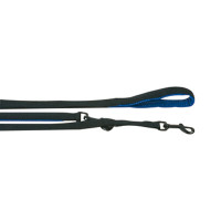 Flamingo Training Lead Soft Grip ФЛАМИНГО ПЕРЕСТИБКА с мягкой ручкой для собак, 2 м, 20 мм см., черно-синий см.