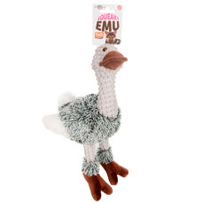 Flamingo Emu Plush ФЛАМІНГО СТРАУС ЕМУ м’яка іграшка з пищалкою для собак , 30 см см.