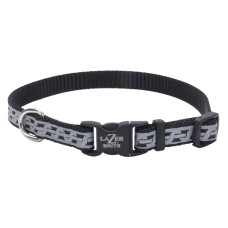 Coastal Lazer Brite Reflective Collar КОСТАЛ ЛАЗЕР БРАЙТ світловідбивний нашийник для собак, 1х20-30см , Чорна ланка см., 1 х 20-30 см см.