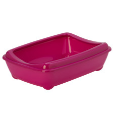 Moderna Arist-O-Tray Large МОДЕРНА АРІСТ-О-ТРЕЙ ЛАДЖ туалет з бортиком лоток для котів, 50х38х14см , Яскраво-рожевий см., 50(Д) х 38(Ш) х 14(В) см см.