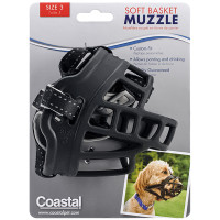 Coastal Soft Basket Muzzle КОСТАЛ СОФТ БАСКЕТ МАЗЛ силіконовий намордник для собак , розмір 3 см.