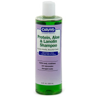Davis Protein &amp; Aloe &amp; Lanolin Shampoo ДЭВИС ПРОТЕИН АЛОЭ ЛАНОЛИН шампунь для собак и кошек, концентрат, 0.355 л.
